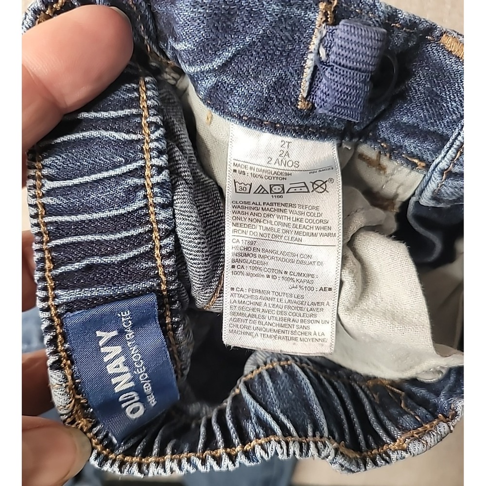 5 Pairs of Girls 2T Denim Jeans Black & Blue Old Navy Arizona Badge Childrens Pl - Picture 11 of 13